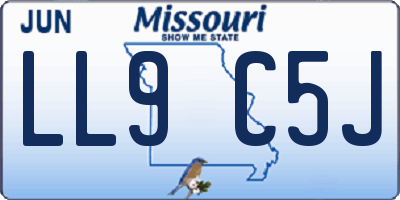 MO license plate LL9C5J
