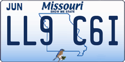 MO license plate LL9C6I
