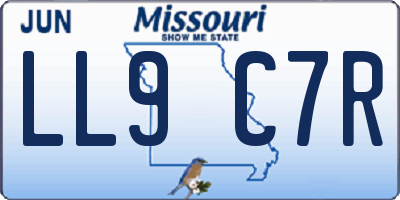 MO license plate LL9C7R