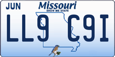 MO license plate LL9C9I