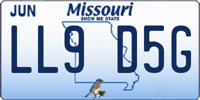 MO license plate LL9D5G