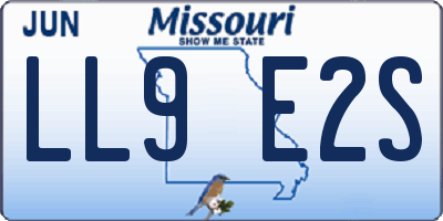 MO license plate LL9E2S