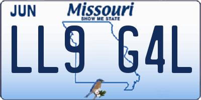 MO license plate LL9G4L