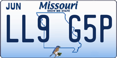MO license plate LL9G5P