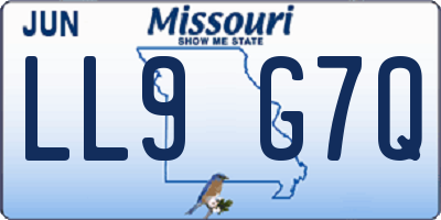 MO license plate LL9G7Q