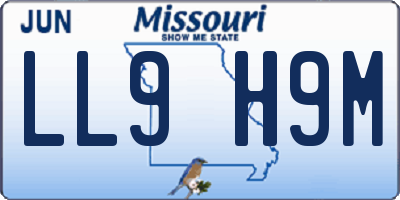 MO license plate LL9H9M