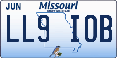 MO license plate LL9I0B