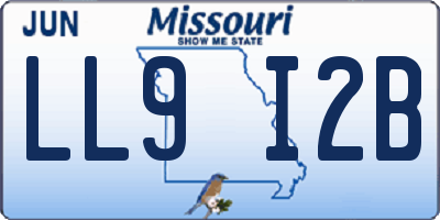MO license plate LL9I2B