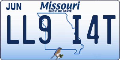 MO license plate LL9I4T