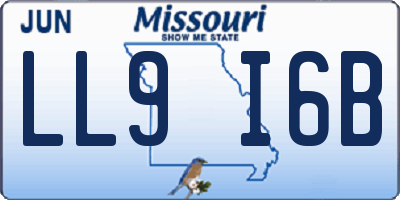 MO license plate LL9I6B