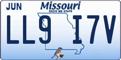 MO license plate LL9I7V