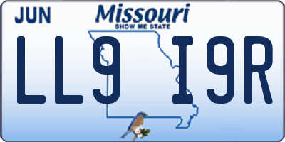 MO license plate LL9I9R