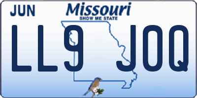 MO license plate LL9J0Q