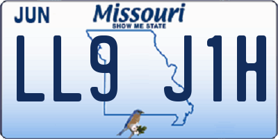 MO license plate LL9J1H