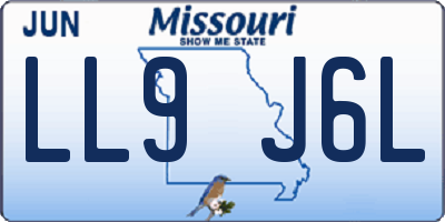 MO license plate LL9J6L