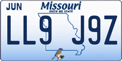 MO license plate LL9J9Z