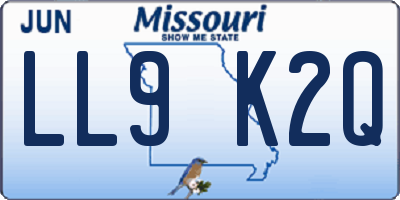 MO license plate LL9K2Q
