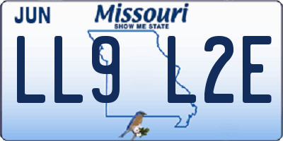 MO license plate LL9L2E