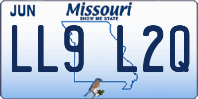MO license plate LL9L2Q
