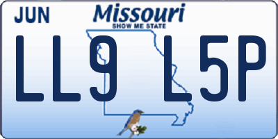 MO license plate LL9L5P