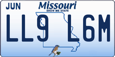 MO license plate LL9L6M
