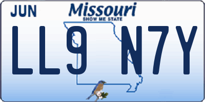MO license plate LL9N7Y
