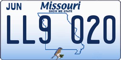 MO license plate LL9O2O