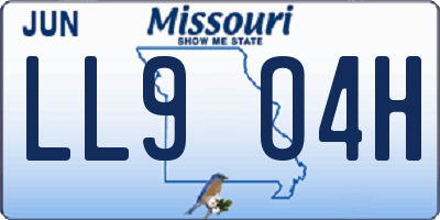 MO license plate LL9O4H