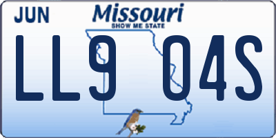 MO license plate LL9O4S