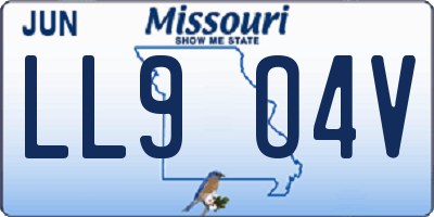 MO license plate LL9O4V