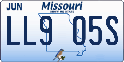 MO license plate LL9O5S