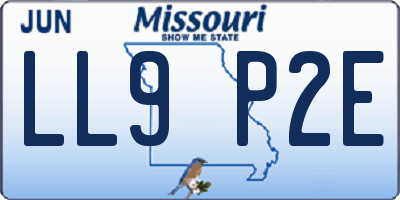 MO license plate LL9P2E