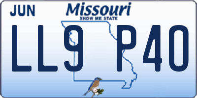 MO license plate LL9P4O