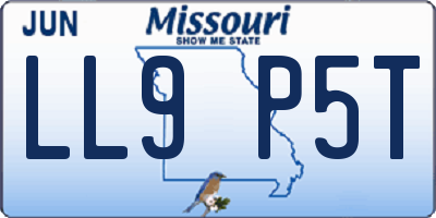 MO license plate LL9P5T