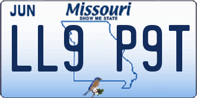 MO license plate LL9P9T
