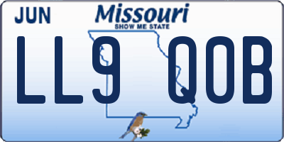 MO license plate LL9Q0B