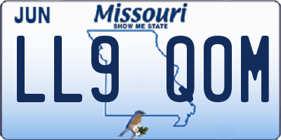 MO license plate LL9Q0M