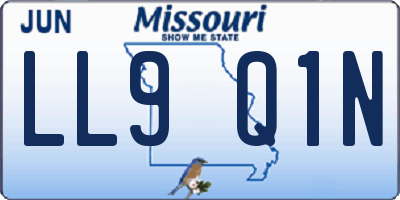MO license plate LL9Q1N