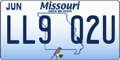 MO license plate LL9Q2U