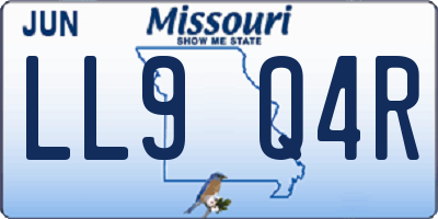 MO license plate LL9Q4R