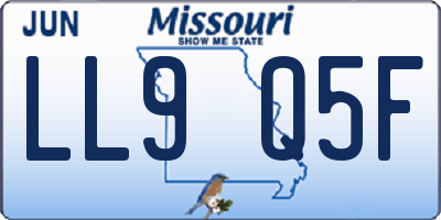 MO license plate LL9Q5F