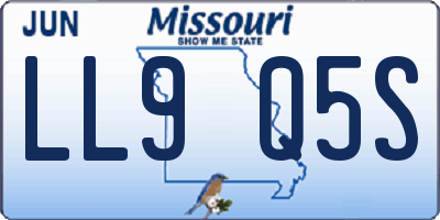 MO license plate LL9Q5S