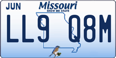 MO license plate LL9Q8M