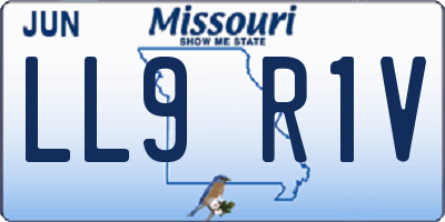 MO license plate LL9R1V