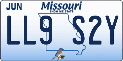 MO license plate LL9S2Y