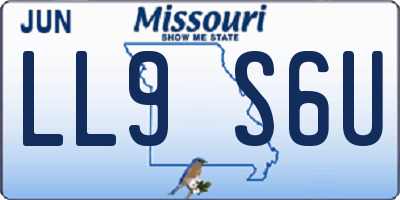 MO license plate LL9S6U