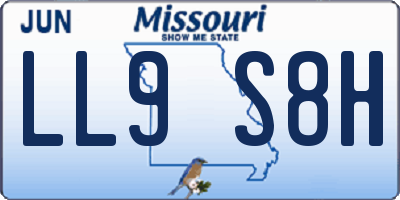 MO license plate LL9S8H