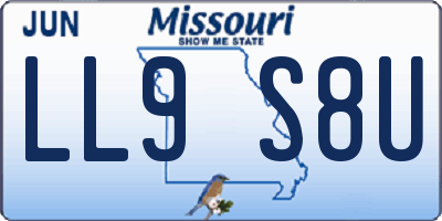 MO license plate LL9S8U