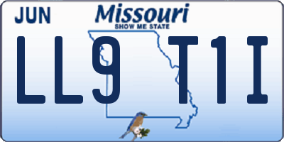 MO license plate LL9T1I