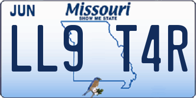 MO license plate LL9T4R